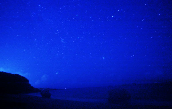 離島から眺める星空は格別です。夜空を見上げながら、ゆったりとした時間をお過ごしください。